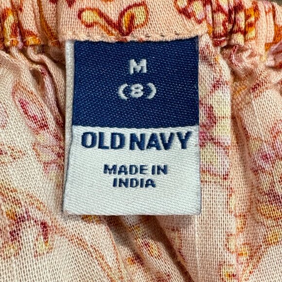 Pink Floral Foliage Off-The-Shoulder Whimisical Tiered Swing Dress Girls SKU:94G - Picture 4 of 5